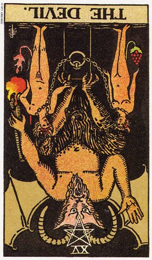 15 the devil диявол таро перевернутий