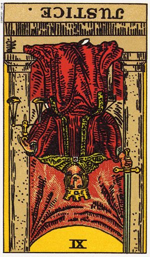 справедливість таро перевернута