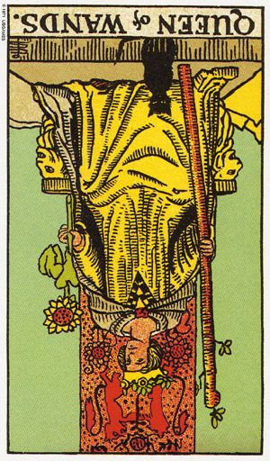 таро королева жезлів перевернута